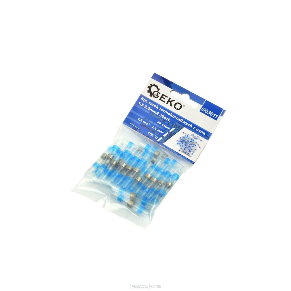 Hőzsugorítható csőcsatlakozók ónnal 1,5-2,5mm2 30db. (500)