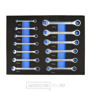 Beépített racsnis kulcskészlet 13el. 8-22mm (6) Beépített racsnis kulcskészlet 13el. 8-22mm (6) gallery main image