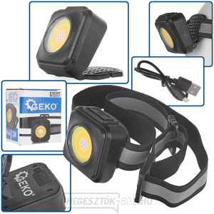 Fejlámpa ütésálló reflektorral LED COB 3W 500mAh 500lm IP44 (240) gallery main image