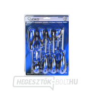 8 darabos csavarhúzó készlet laposfejű: 4-6,5mm Phillips: ph 0-2 GEKO (10/20) 8 darabos csavarhúzó készlet laposfejű: 4-6,5mm Phillips: ph 0-2 GEKO (10/20) gallery main image