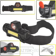 Fejlámpa forgatható fejjel LED COB 3W + XPE 800mAh IP20 (240) Fejlámpa forgatható fejjel LED COB 3W + XPE 800mAh IP20 (240) gallery main image