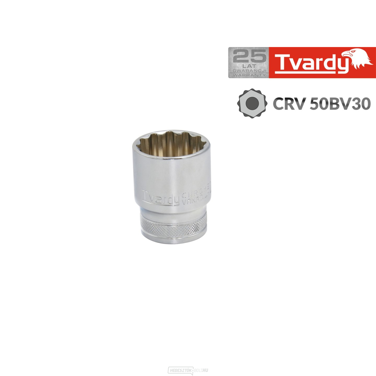 1/2" 9 mm-es TVARDY 12 szögletes csatlakozóaljzat (10/100)