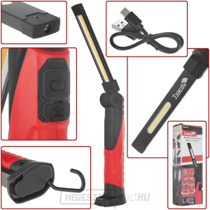 Összecsukható műhelylámpa mágnessel LED COB 5W + 3W 2600mAh 650lm IP44 (40) Összecsukható műhelylámpa mágnessel LED COB 5W + 3W 2600mAh 650lm IP44 (40) gallery main image