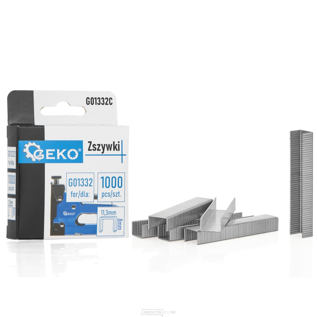 Tűzőkapocs 1.2x11.3mm 8mm 1000db. (200)