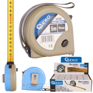 Mérőszalag 5mx19mmx0.115mm szín GEKO(12/120) Mérőszalag 5mx19mmx0.115mm szín GEKO(12/120) gallery main image