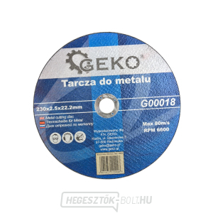Fém tárcsa 230x2,5x22,2 GEKO (25/50/100) Fém tárcsa 230x2,5x22,2 GEKO (25/50/100) gallery main image