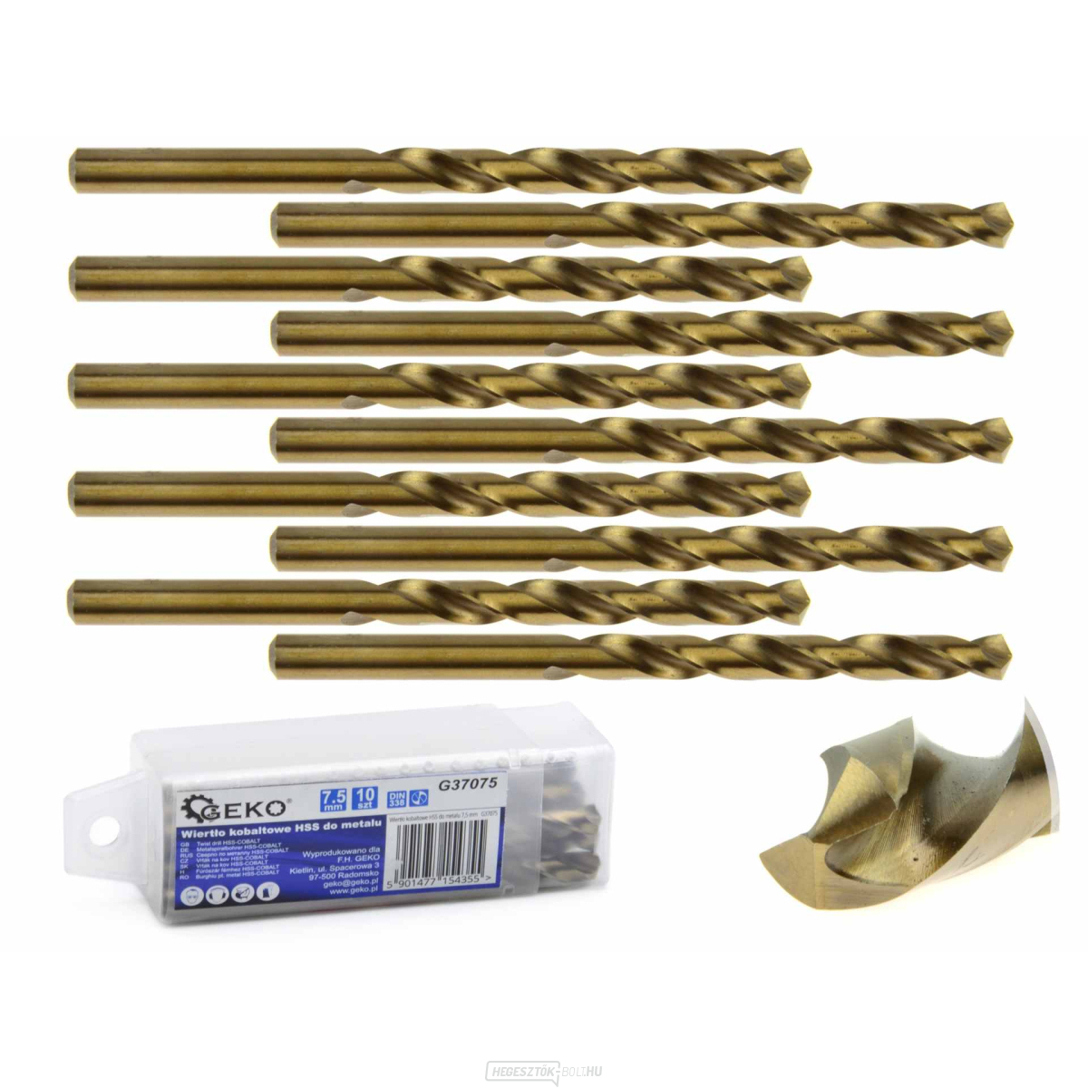HSS kobalt fúrószár fémhez 7,5 mm (10/240)