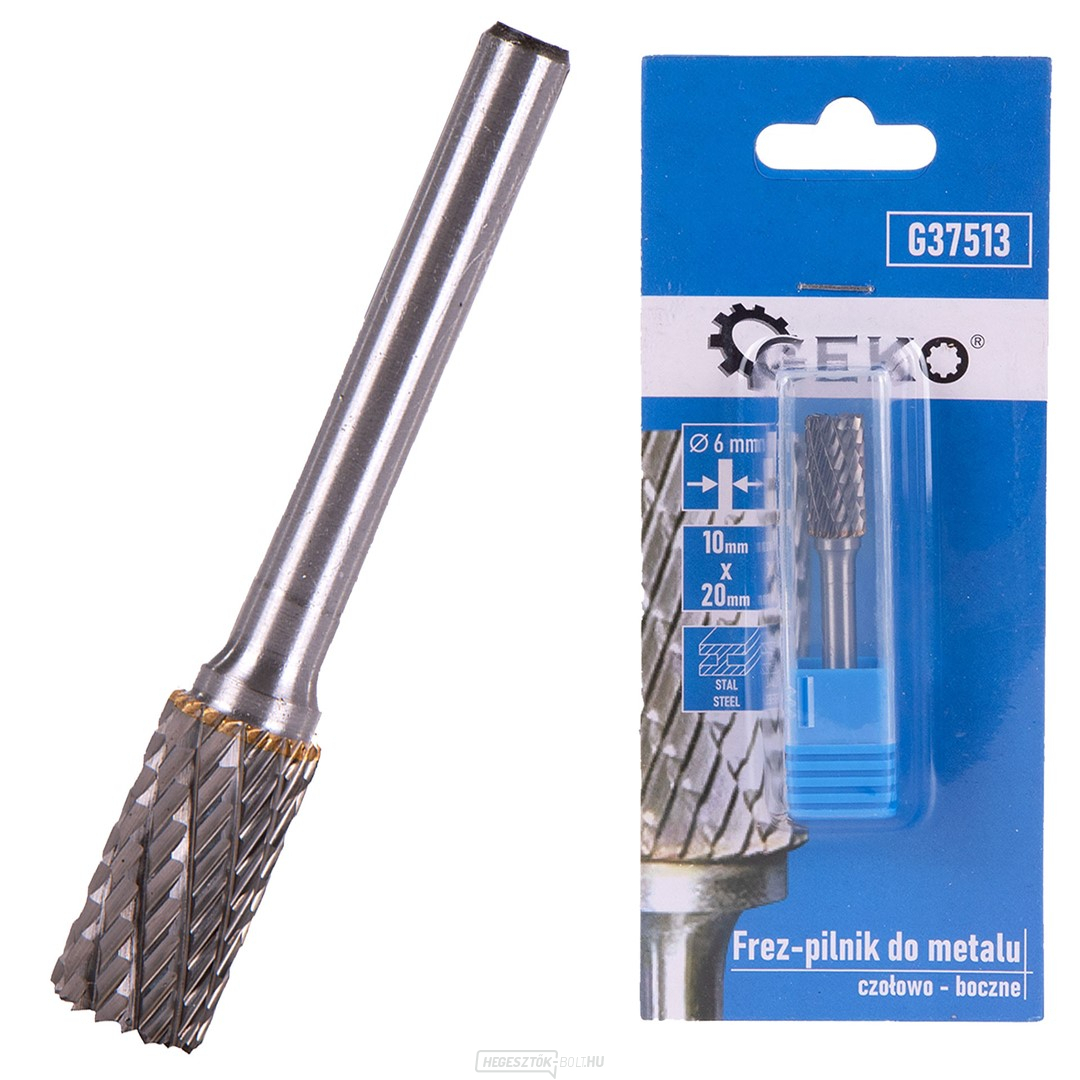 Volframkarbid fémvágó 10x20mm szár 6mm (homlok és oldal) (200)