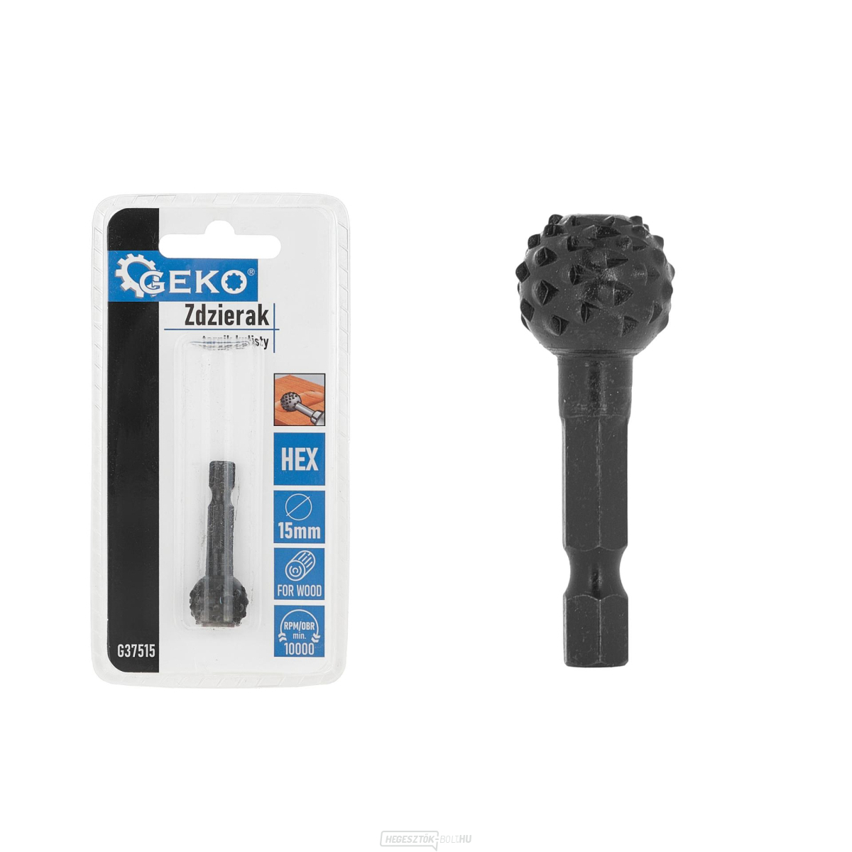 Kerek fa reszelő 15mm HEX (50/250)