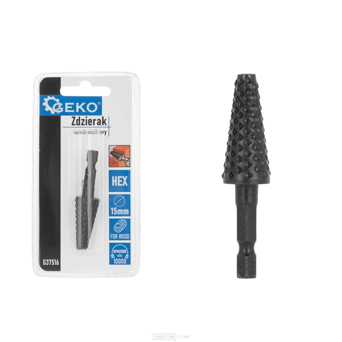 Kúpos fa reszelő 15mm HEX (50/250)