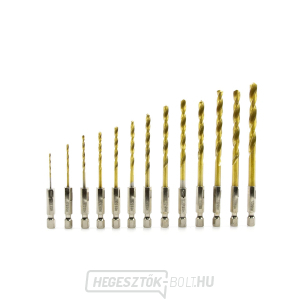 Titán fúrószár készlet 1.5-6.5mm 13 db. hatlapos (100) Titán fúrószár készlet 1.5-6.5mm 13 db. hatlapos (100) gallery main image
