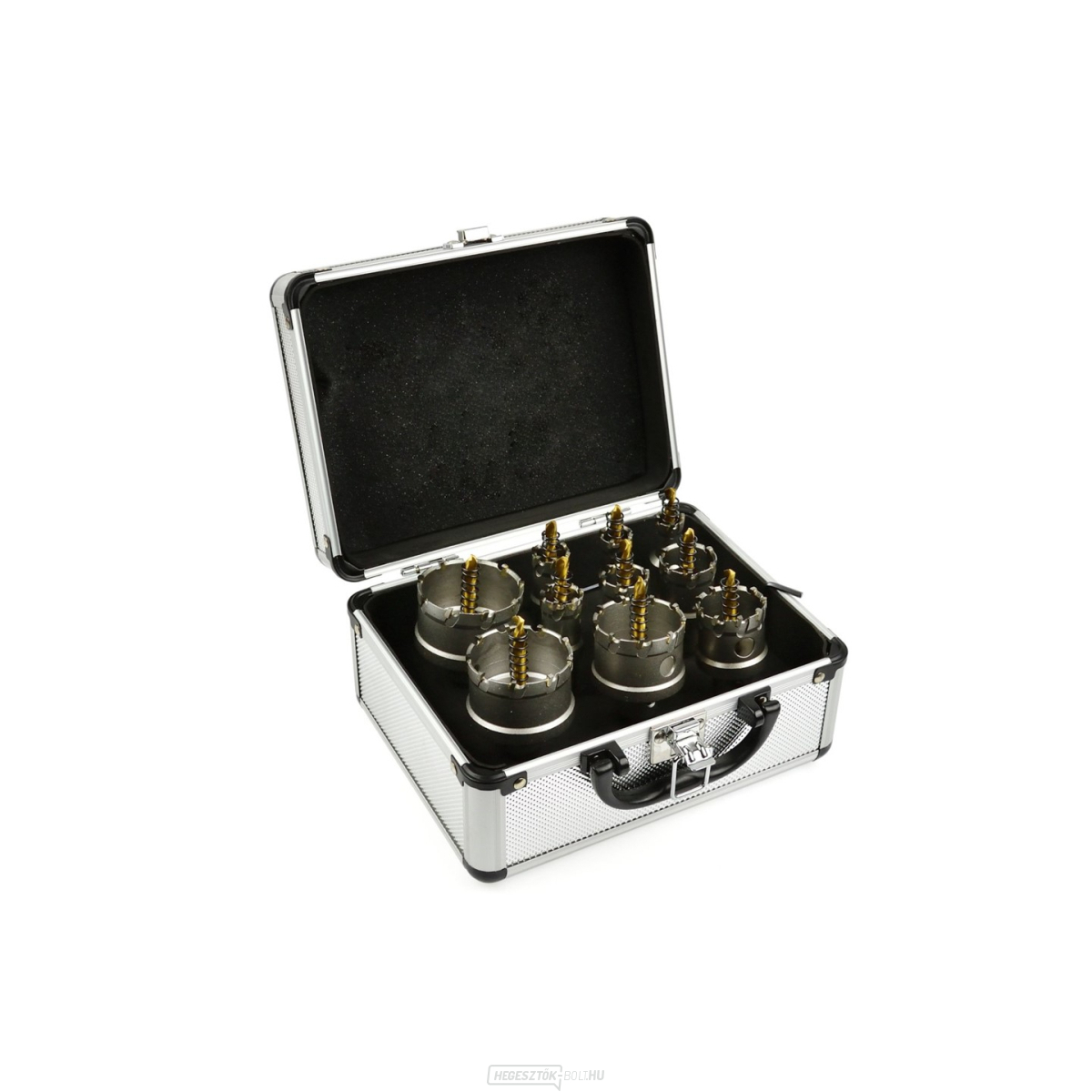 Fémvillás lyukfűrész készlet titán fúrószárral 10db. 16-53mm (10)