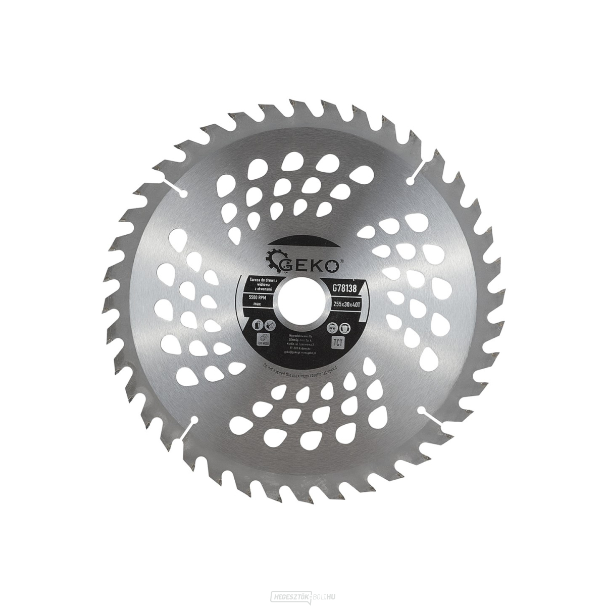 Fűrészlap 255x30x40T (lyukak) (25)