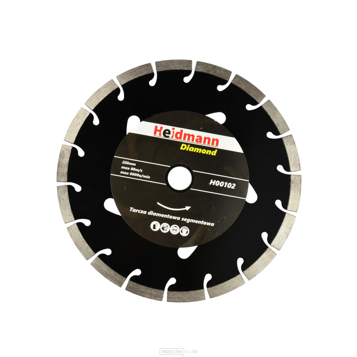 Átmérőjű tárcsa 230x22,2x10mm Heidmann/fekete/(25)