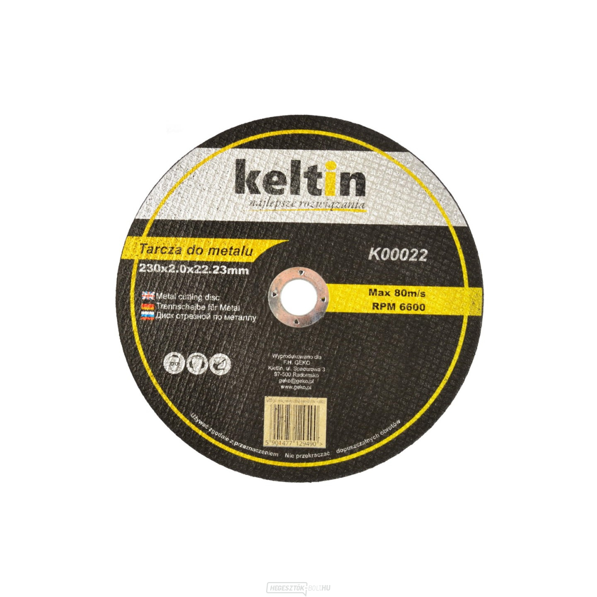 Fémvágó korong 230x2.0mm KELTIN (25/50/100)