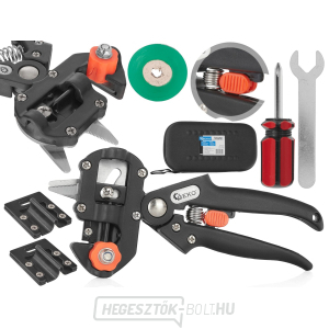 Oltóolló - oltványvágó olló szőlőhöz, fákhoz és bokrokhoz - nagy készlet + tok (20) Oltóolló - oltványvágó olló szőlőhöz, fákhoz és bokrokhoz - nagy készlet + tok (20) gallery main image