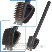 Drótkefe kaparóval és szivaccsal 3in1 - a grill tisztításához (50) Drótkefe kaparóval és szivaccsal 3in1 - a grill tisztításához (50) gallery main image