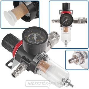 Dehidratáló légszűrővel + 1/4 Dehidratáló légszűrővel + 1/4