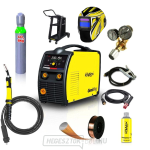 Kowax Genimig 220 LCD + Zseblámpa + Kábelek + Piros. Szelep + Burkolat + Drót + Spray + Kocsi + Reduktor + teli CO2 palack Kowax Genimig 220 LCD + Zseblámpa + Kábelek + Piros. Szelep + Burkolat + Drót + Spray + Kocsi + Reduktor + teli CO2 palack gallery main image