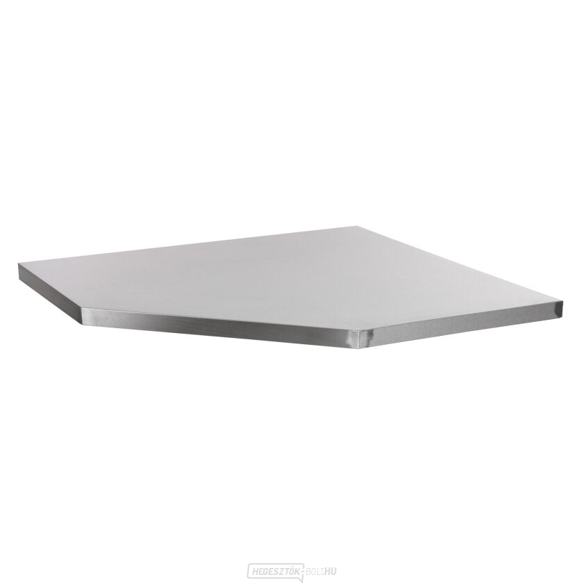 Rozsdamentes sarok munkalap a Matabro műhelybútorkészlethez MB-TGW34S | 865x865x40 mm
