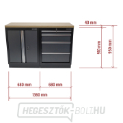 AKCIÓS KÉSZLET Műhelyszekrény MB-TGC1304 és MB-TGC1300 fa munkalappal MB-TGW53 náhled