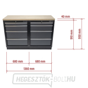 AKCIÓS KÉSZLET Műhelyszekrények MB-TGC1304 fa munkalappal MB-TGW53 náhled