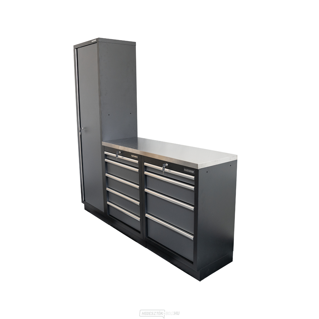 AKCIÓS SZETT 3 db műhelybútor készlet SET-CA01011 rozsdamentes acél munkalappal MB-TGW53S