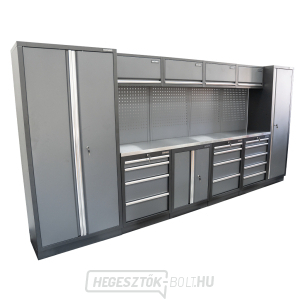 AKCIÓS SZETT 10 db-os műhelybútor készlet SET-CA01015 rozsdamentes acél munkalappal MB-TGW53S AKCIÓS SZETT 10 db-os műhelybútor készlet SET-CA01015 rozsdamentes acél munkalappal MB-TGW53S gallery main image