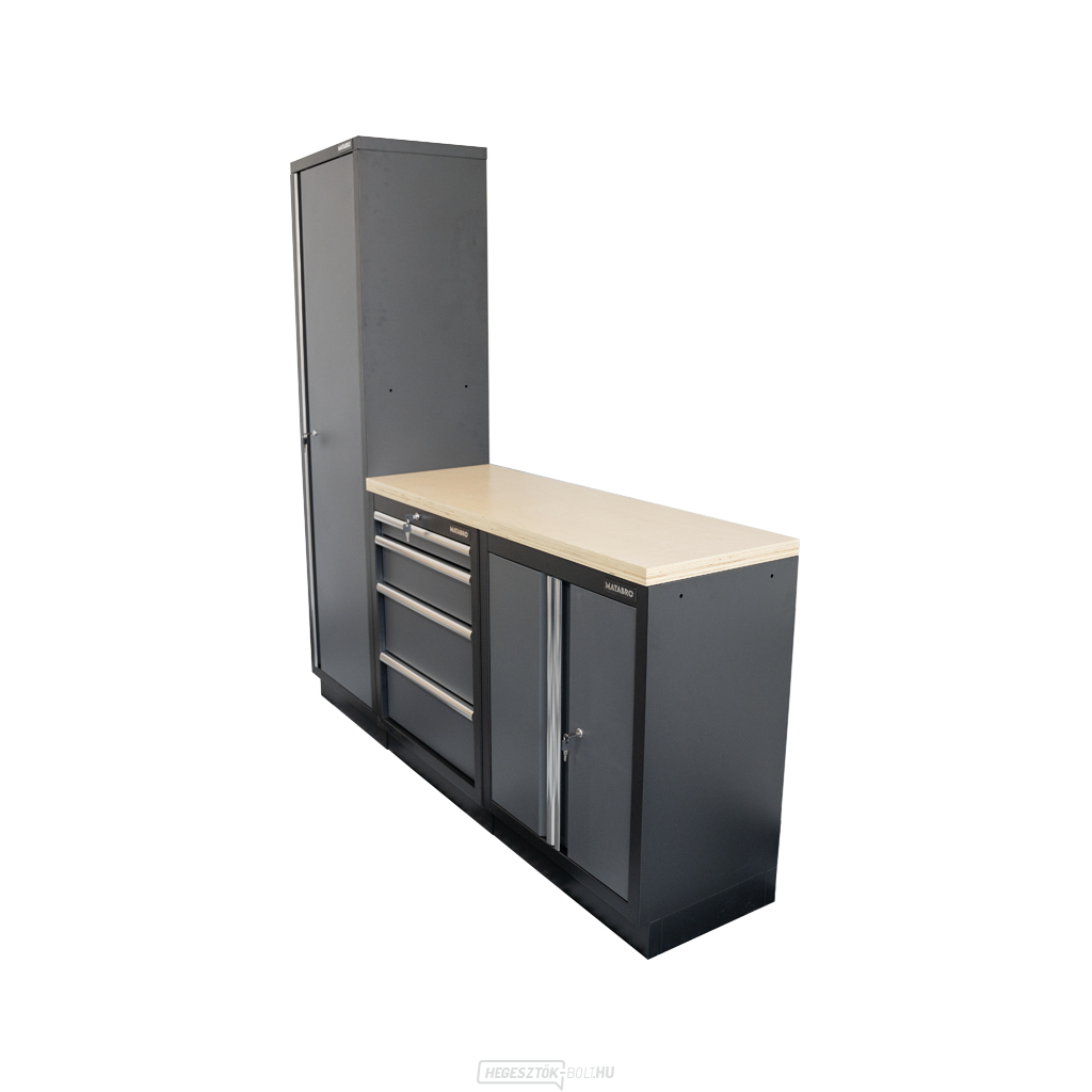 AKCIÓS SZETT 3 db-os műhelybútor készlet SET-CA01017 fa munkalappal MB-TGW53