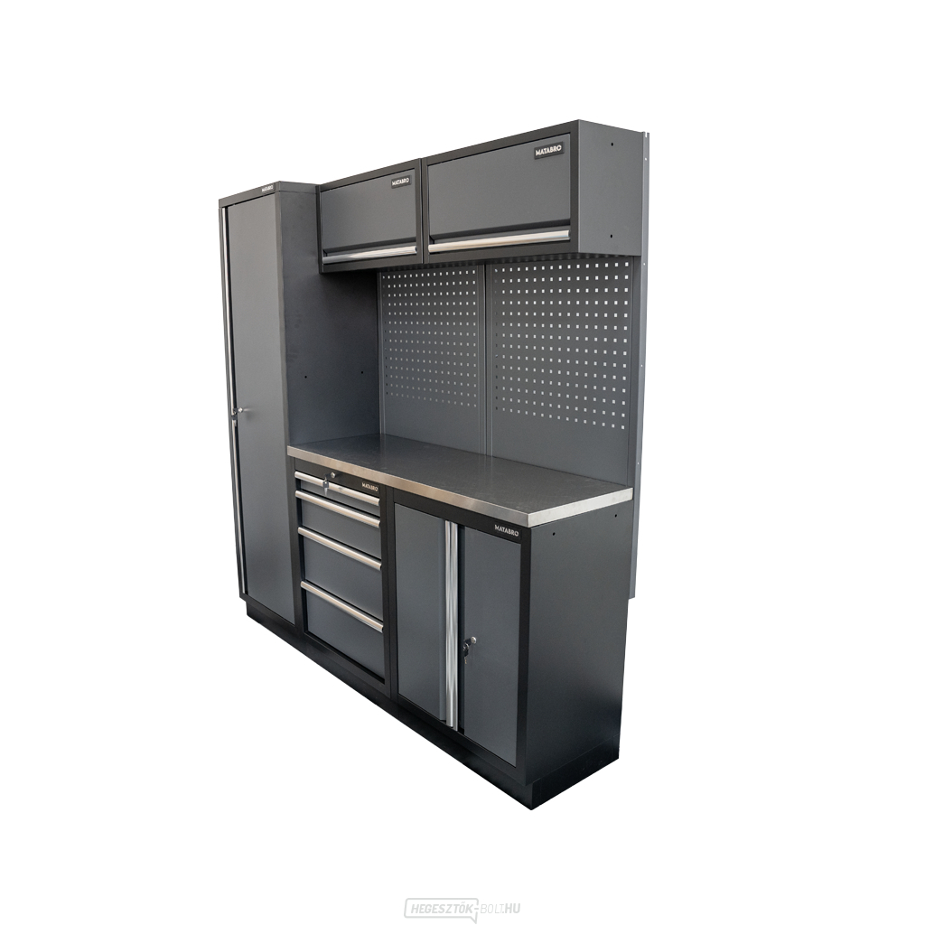 AKCIÓS SZETT 5 db-os műhelybútor készlet SET-CA01022 rozsdamentes acél munkalappal MB-TGW53S