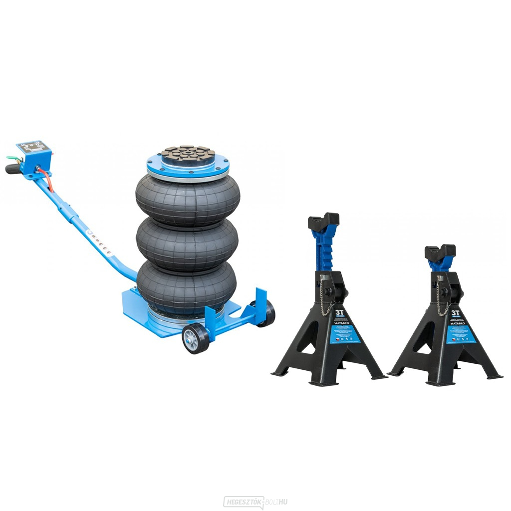 KIÁRUSÍTÁSI KÉSZLET Pneumatikus légrugós jack 3t MB-BJ3T tartókkal 3t MB-JS3T