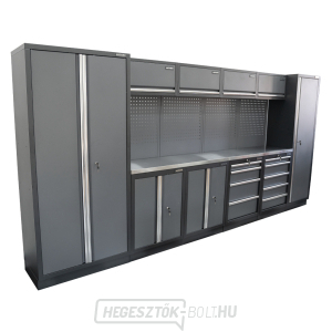 AKCIÓS SZETT 10 db-os műhelybútor készlet SET-CA01032 rozsdamentes acél munkalappal MB-TGW53S AKCIÓS SZETT 10 db-os műhelybútor készlet SET-CA01032 rozsdamentes acél munkalappal MB-TGW53S gallery main image