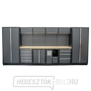 AKCIÓS SZETT 10 db-os műhelybútor készlet SET-CA01053 fa munkalappal MB-TGW53 Előnézet 