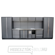 AKCIÓS SZETT 10 db-os műhelybútor készlet SET-CA01054 rozsdamentes acél munkalappal MB-TGW53S Előnézet 