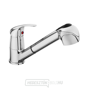 Teleszkópos mosogató csaptelep, tömlő hossza 130cm, 35mm, króm Teleszkópos mosogató csaptelep, tömlő hossza 130cm, 35mm, króm gallery main image