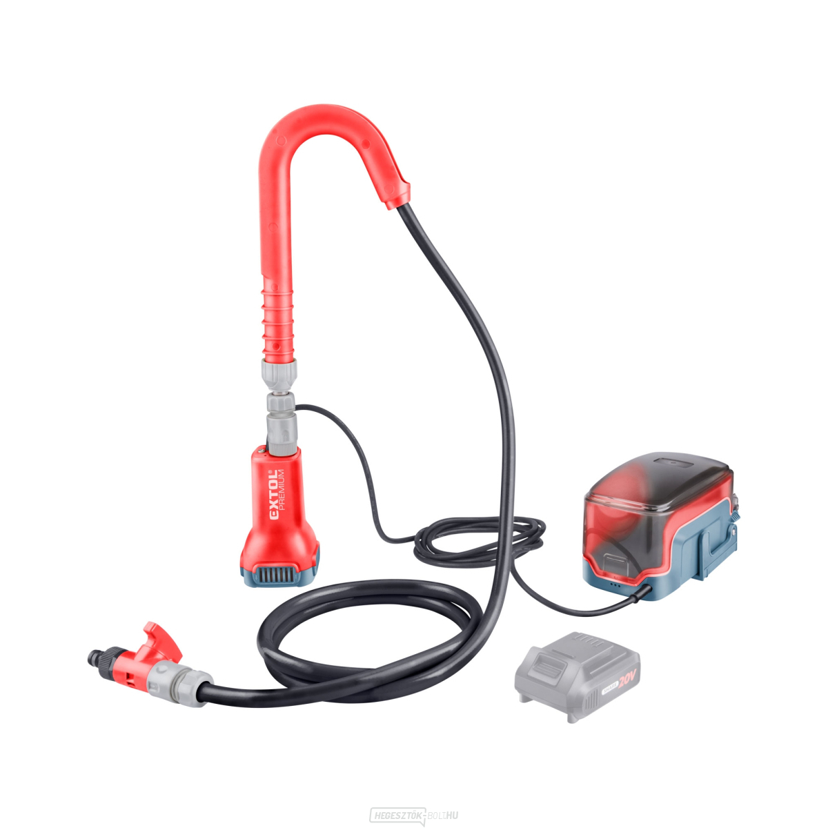 Akkumulátorszivattyú Extol hordóhoz, SHARE20V, akkumulátor és töltő nélkül