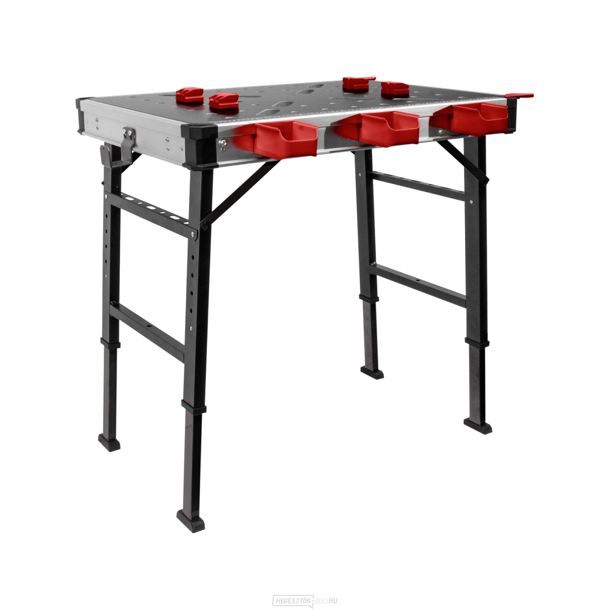 Fortum összecsukható munkaasztal, 850x600mm, magasság 73,5-88,5 cm