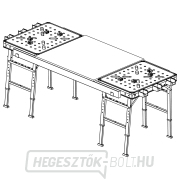 Fortum összecsukható munkaasztal, 850x600mm, magasság 73,5-88,5 cm náhled