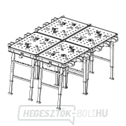 Fortum összecsukható munkaasztal, 850x600mm, magasság 73,5-88,5 cm náhled