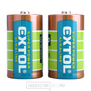 Alkáli elemek, 2 db, 1,5V D (LR20) Alkáli elemek, 2 db, 1,5V D (LR20) gallery main image