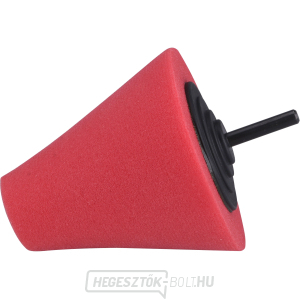 Hab polírozó kúp, T10, piros, ⌀80mm, szár 6mm Hab polírozó kúp, T10, piros, ⌀80mm, szár 6mm gallery main image