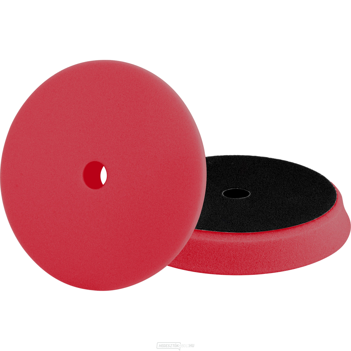 Hab polírozó tárcsa, orbitális, T10, piros, ⌀150x25mm, tépőzáras ⌀127mm