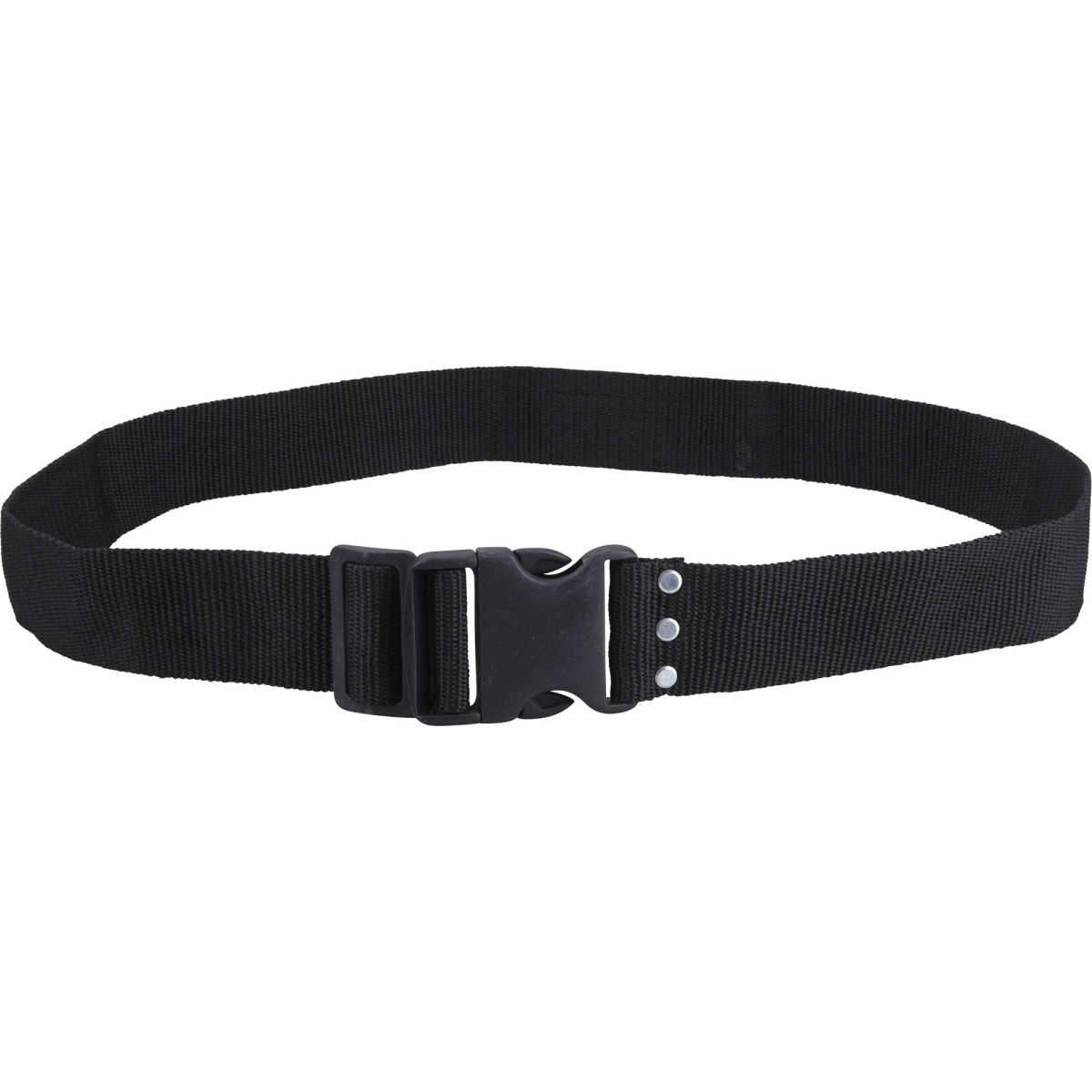 Fekete nylon öv, szélessége 5cm x hossza 122cm, műanyag. csat, nylon