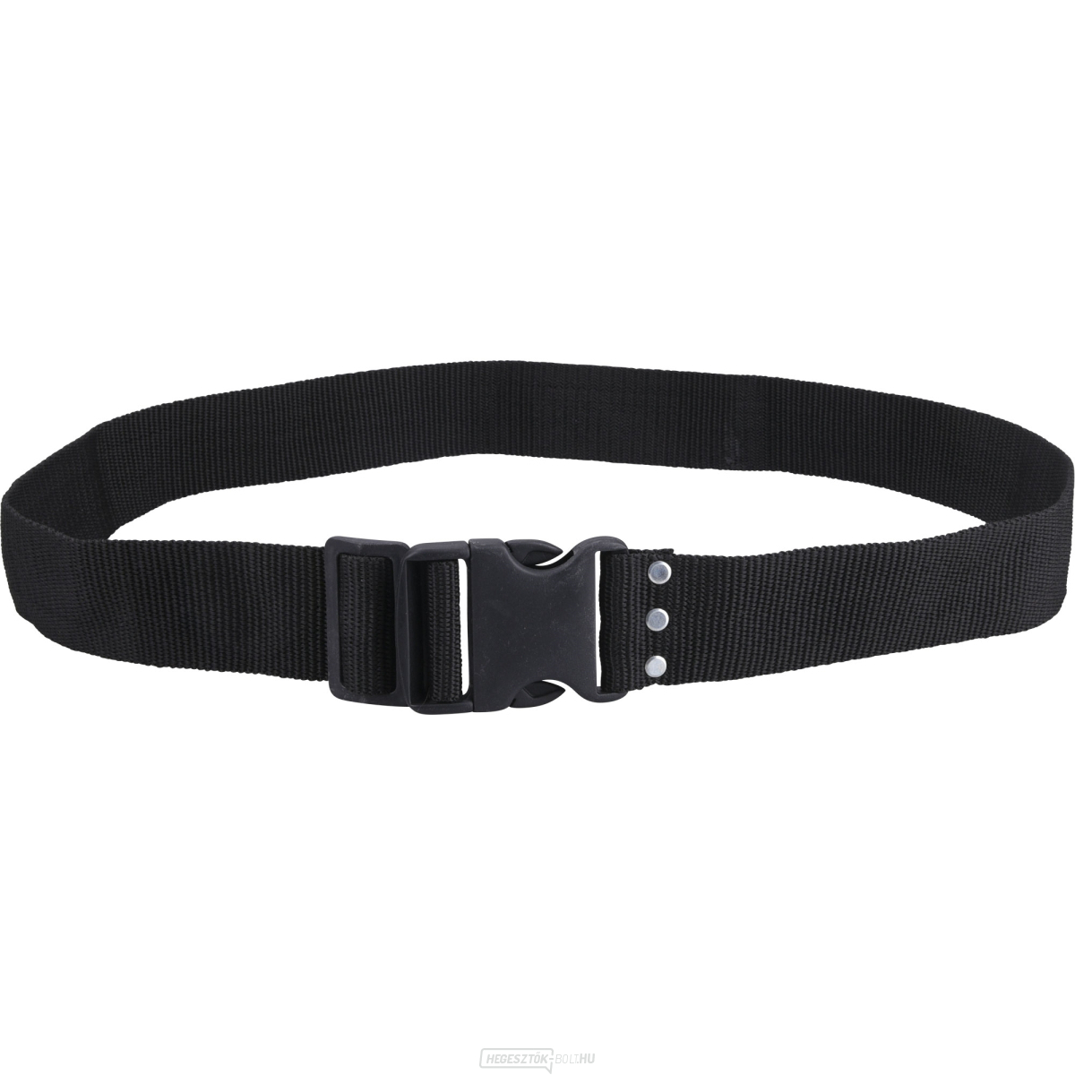 Fekete nylon öv, szélessége 5cm x hossza 122cm, műanyag. csat, nylon