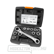 Formás racsnis kulcs és betétek, 11 db-os készlet, 8-19mm, CrV Formás racsnis kulcs és betétek, 11 db-os készlet, 8-19mm, CrV gallery main image