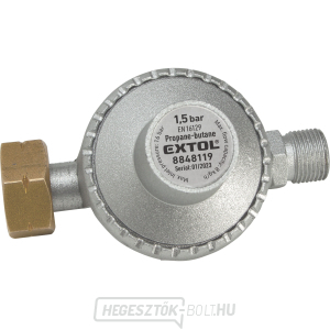 Nyomásszabályozó propán-bután égőkhöz, 1,5 bar, kimeneti menet G3/8 Nyomásszabályozó propán-bután égőkhöz, 1,5 bar, kimeneti menet G3/8