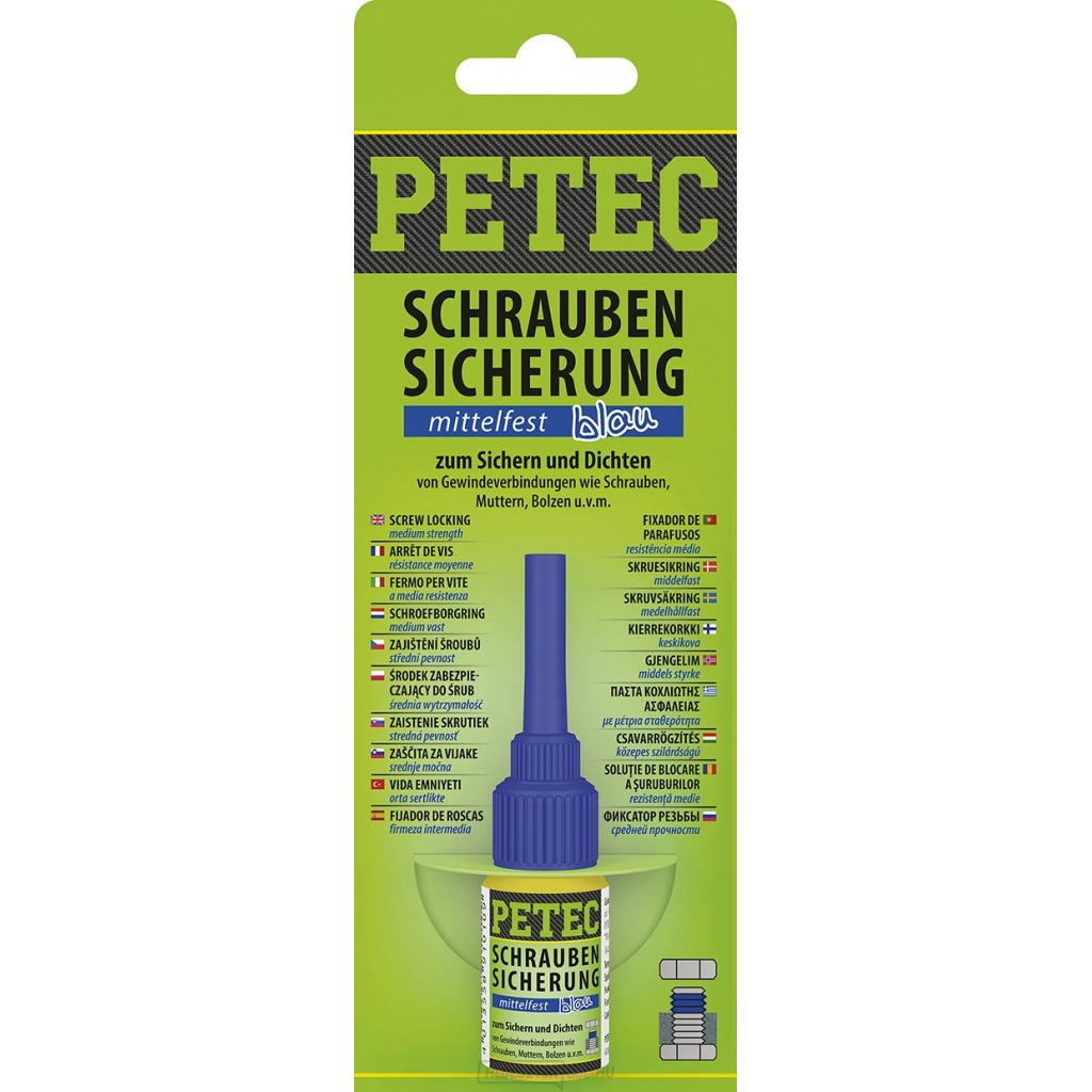 Előkészítés a csavarok rögzítésére PETEC 91005 - közepes szilárdságú, 5 g