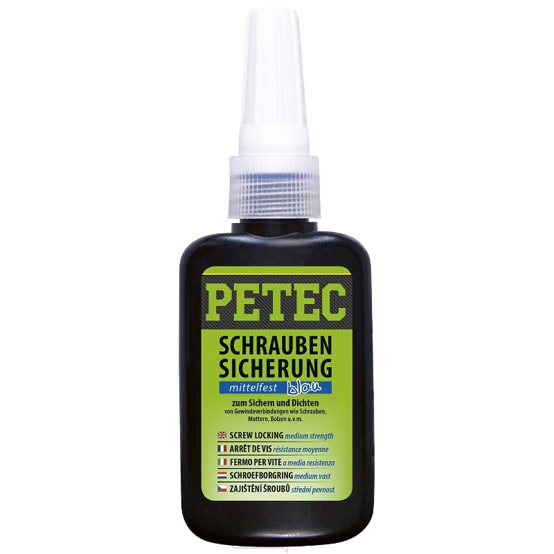 Előkészület a csavarok rögzítésére - közepes erősségű, 50 g PETEC 91050