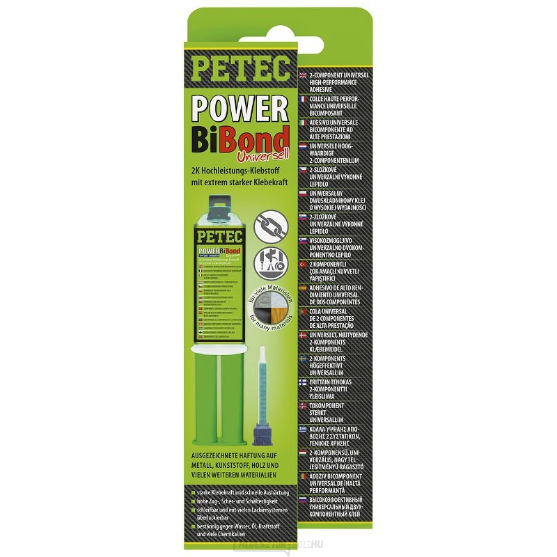Kétkomponensű akril ragasztó 24 ml PETEC 98625 