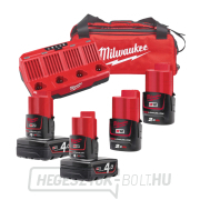Milwaukee M12 NRG-424b akkumulátortöltő készlet, 2x M12 B2 és 2x M12 B4 akkumulátor + M12 C4 akkumulátortöltő + táska, 4933471772 gallery main image